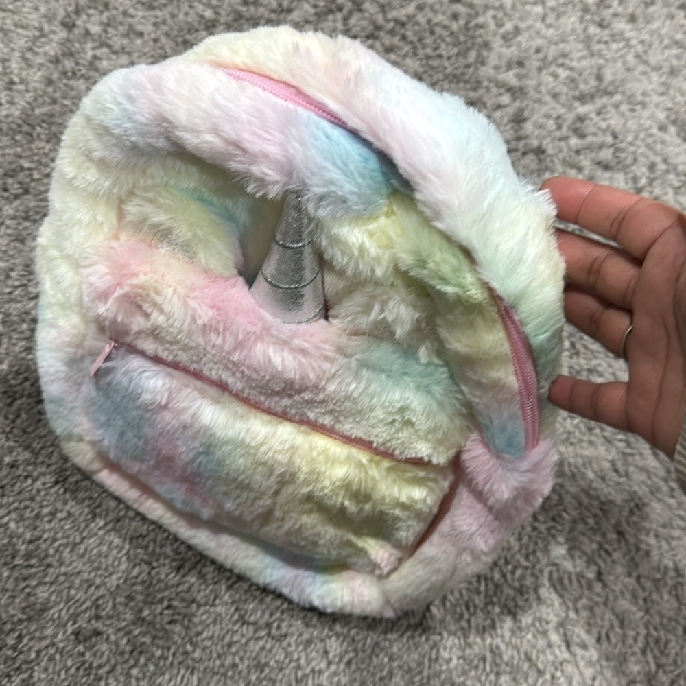 Claire's Pastel Unicorn Backpack - Picture 3 of 7